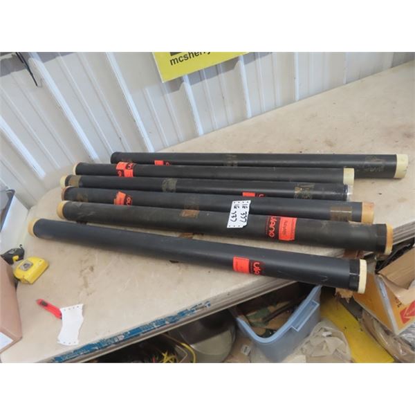 6 Storage Tubes 3 "x 40"