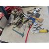 Image 4 : Odds n Ends of Tools; Flaring Tool , Air Gauge/ Blower, Level, Square, Welding Helmet plus more