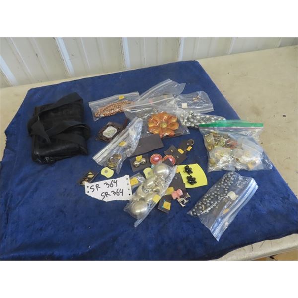 Estate Costume Jewelry & Bag of Pins