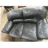 Image 2 : Leather Love Seat & Ottoman - Missing a Leg