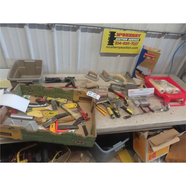 Painting Supplies, Trowels, Scrapers, Utility Knives, Caulking Guns