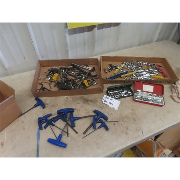1/4" Socket Sets, Allen Keys, T Hex Keys