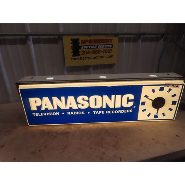Panasonic Light Up Clock 11" x 37"  - seller says 1960's Era
