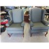 Image 1 : 2 Wing Back Upholstered Chairs