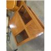Image 2 : Oak Coffee Table 18" x 34" x 34" & 2 End Tables 19" x 27" x 22"