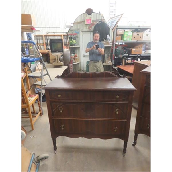Dressor with Mirror 36"x 38" x 18" plus Mirror 24" x32"