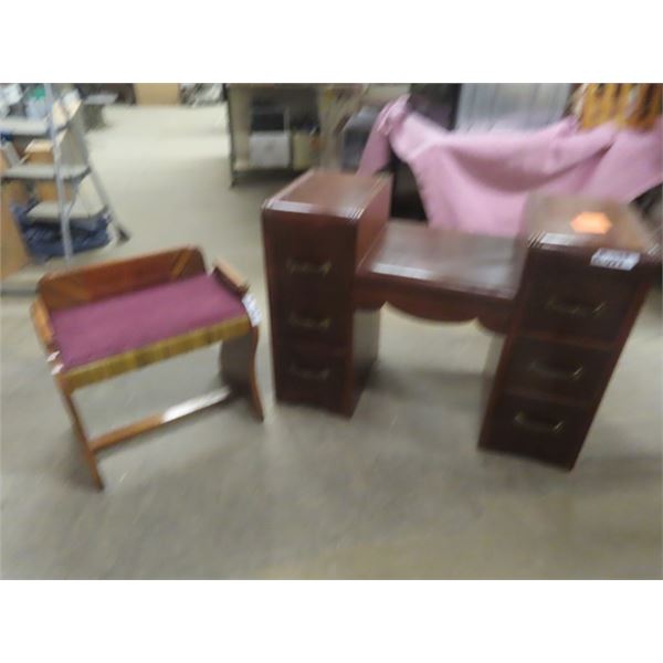 Vanity Dresser - no Mirror - or Desk with Stool