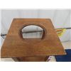 Image 3 : Oak Stand with Fitted Hole on Top for ?Basin? but probably ashtray - leaning towards humidore
