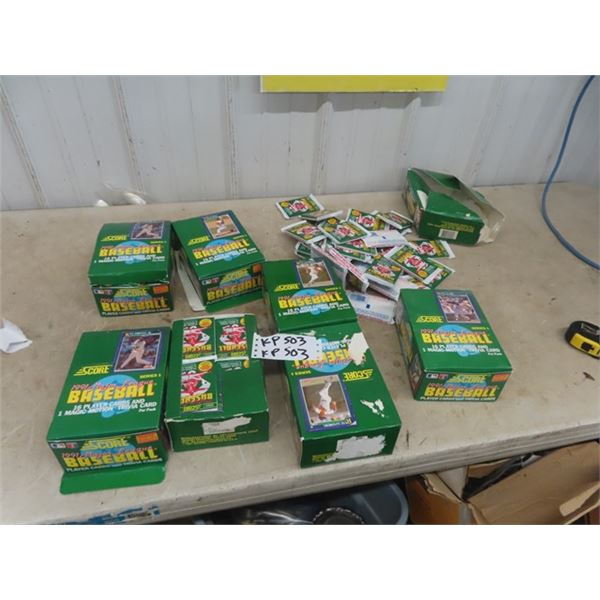 8 Boxes of Sealed Score 1991 Baseball Cards 4896 Individual Cards Total
