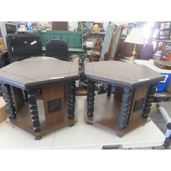 2 End Tables 19" tall 24" Wide