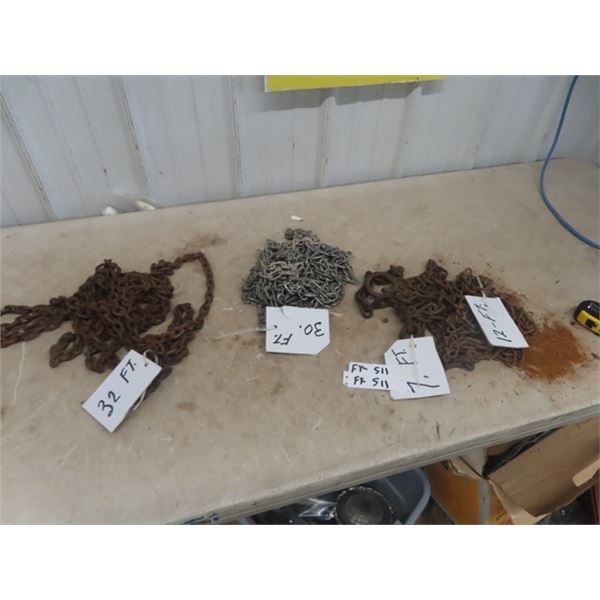 4 Chains; 1) 32' , 1) 30', 1) 12', 1) 7'