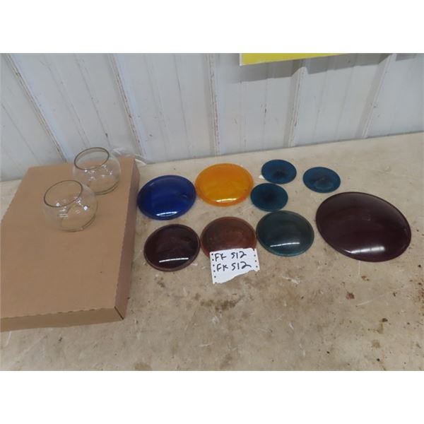 Railway Lenses & Lamp Fount - Plastic & Glass