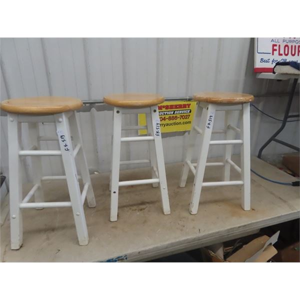 3 Bar Stools McSherry Auction Service Ltd.