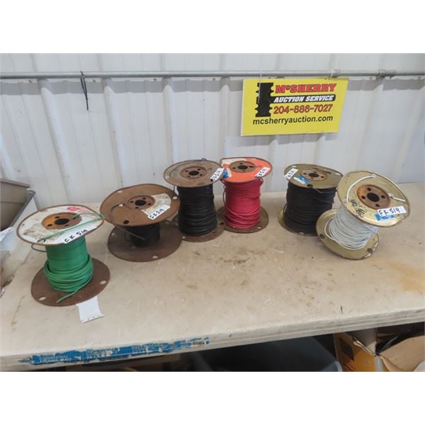 6 Partial Rolls of Single Wire - some close to Full