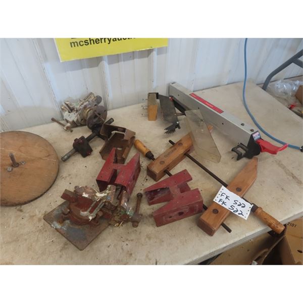 2 Vice, Wood Clamp, Wood Pulley, Saaw Guard & Fence, Sawhorse Brackets
