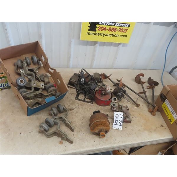 Caster Rollers, Small Elecric Motor, Carb for Small Engine