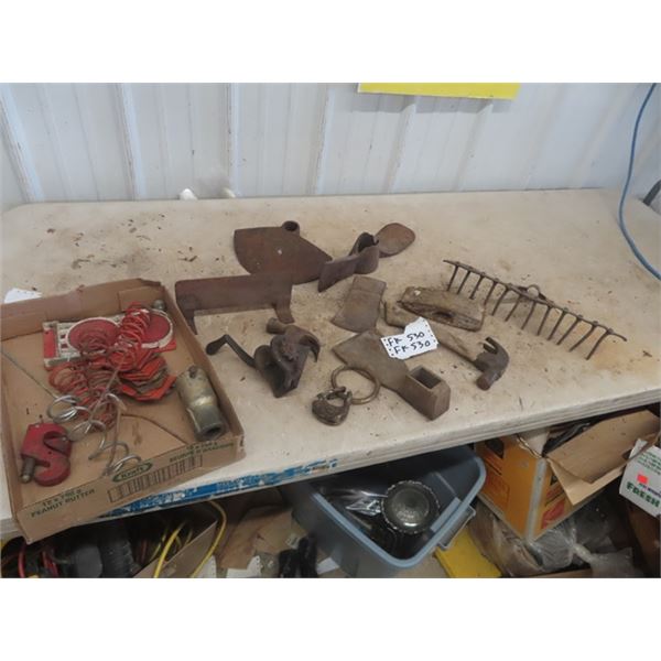 Axe Heads, Hoe Heads, Boot Scraper, Reflector, Hay Knives plus more
