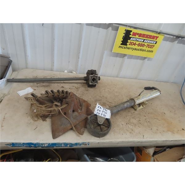 Implement/Trailer Jack, Cultivator Shovels, Pipe Threader