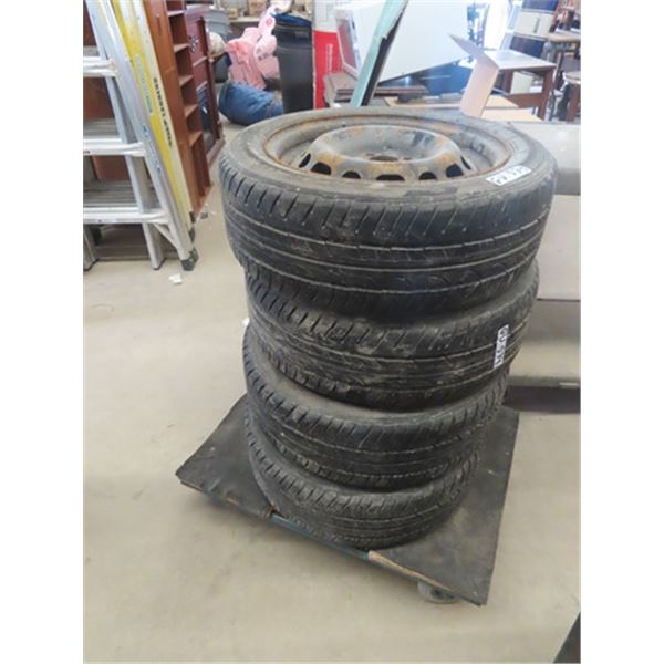 4 Firestone Tires + Rims 185 / 55 R 16