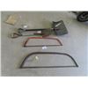 Image 1 : 2 Saws, Spade, Shovel