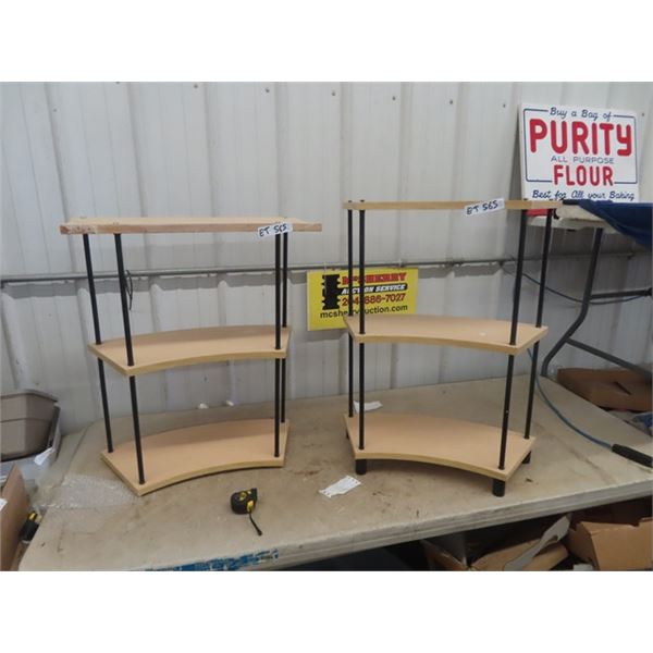 2 Open Shelves 28" x 24" x 9.5"
