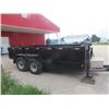 Image 4 : 2013 Triton 14' Tandem Electric Hoist Tilt Trailer Box with Stake Pockets, Tie Downs, Double Jack, 7