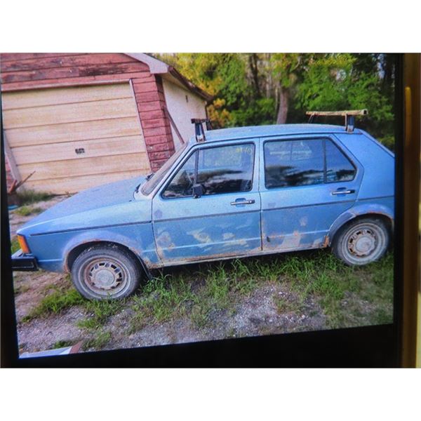 *OFFSITE* 1984 VW Diesel Rabbit Standard Transmission, 4 Door Hatchback 379000kms Serial # 1VWEG017S