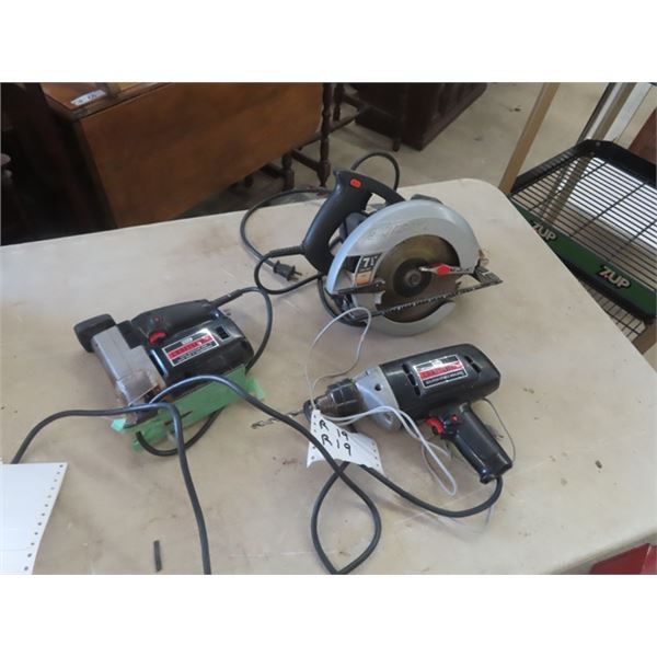 3 Power Tools ; Skill Saw, Craftsman Jig Saw & Drill