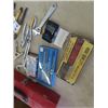 Image 4 : Vice Grips, Pliers, Tap + Die Set, Easy Out, Crescent Wrenches, Metal Tool Box