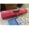 Image 5 : Vice Grips, Pliers, Tap + Die Set, Easy Out, Crescent Wrenches, Metal Tool Box