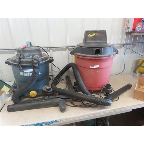 2 Shop Vac ; Craftsman 60 Litre & Mastercraft 45 Liter
