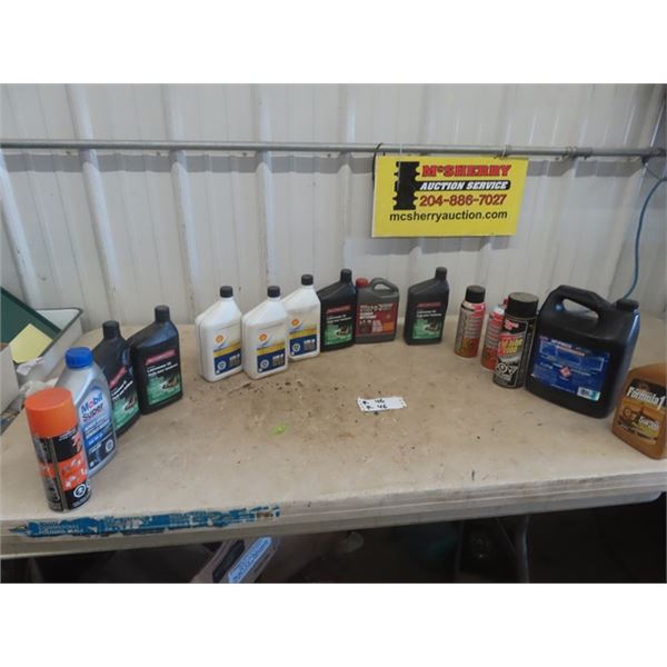 AntiFreeze, Oil, Lubricants - all 3/4 - Full  - most full