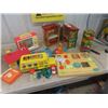 Image 1 : Vintage Fisher Price: Activities Center, Sesame Street, School Bus, Fire Truck plus more