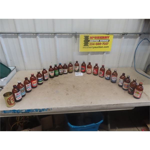 23 Old Beer Bottles with Labels