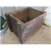 Image 4 : Wooden Crate, Enamel Slop Bucket with Lid & Metal Decor Piece