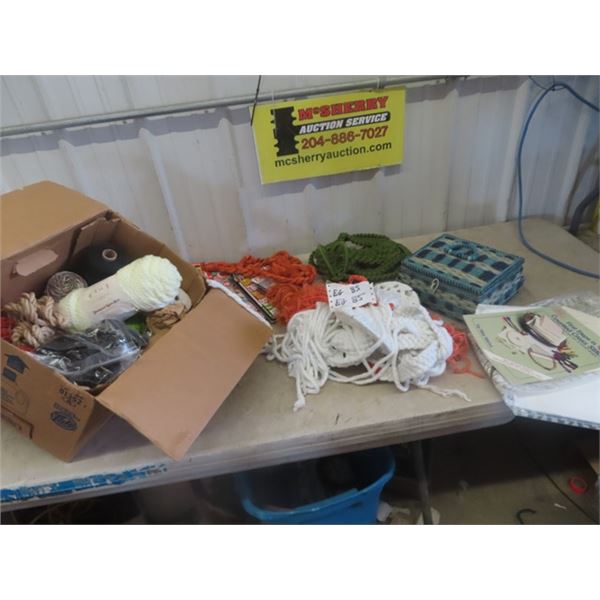 Box of Yarn, Sewing Basket, Cross Stitch Set, Macrame  plus more