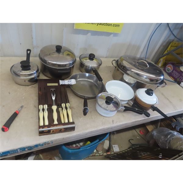 Roasters, Pots, WearEver Carving Set