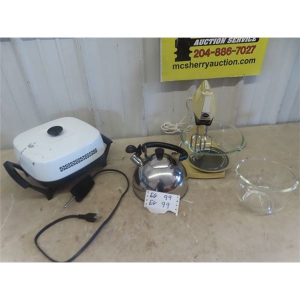 Electric Frying Pan, Sun Beam Mixer, Kettle