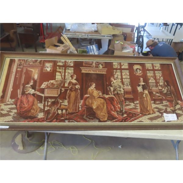 Tapestry Style Framed Picture 28" x 68"