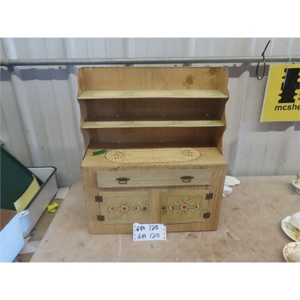 Childrens Vintage Metal Hutch 20" x 17" x 7"