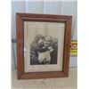 Image 1 : Antique Picture Frame + Photo 29" x 35"