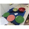 Image 1 : Fiesto; 3 PLates, Bowl, Medalta Mixing Bowl, Texasware Mixing Bowl