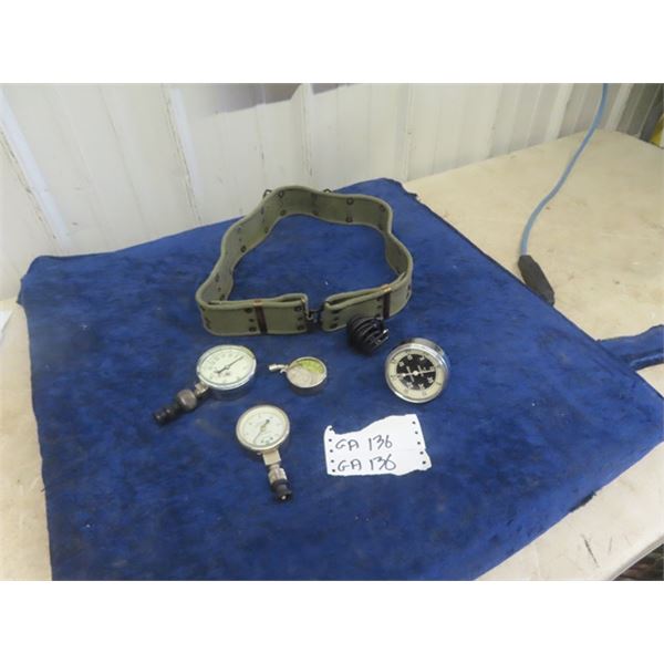 Gauge, Compressor Tester, Military Belt, Balloon Turn Gauges