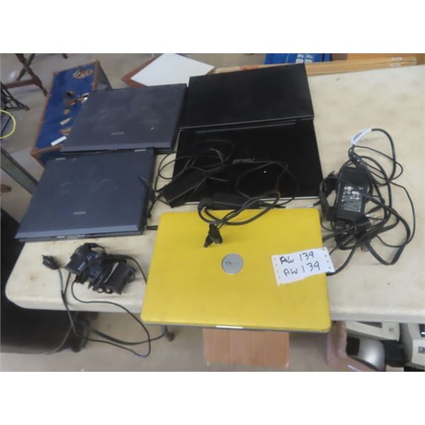 5 Laptop Computers ; Sony, Dell, Asus - All untested