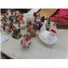 Image 2 : Chicken / Rooster Ornament Collection Including Salt + Pepper Shaker & Hen on Nest Candy Dish