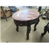 Image 6 : 3 Pc  Table Set with Marble Top; Coffee Table 20" x 48" x 30" , End Tables 22" x 26" x 20"