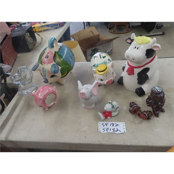 Piggy Bank, Cookie Jars, Snoopy Ornament