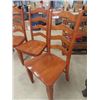 Image 2 : 6 Wooden Kitchen Chairs - Ladder Back Style