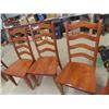 Image 3 : 6 Wooden Kitchen Chairs - Ladder Back Style