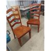 Image 4 : 6 Wooden Kitchen Chairs - Ladder Back Style